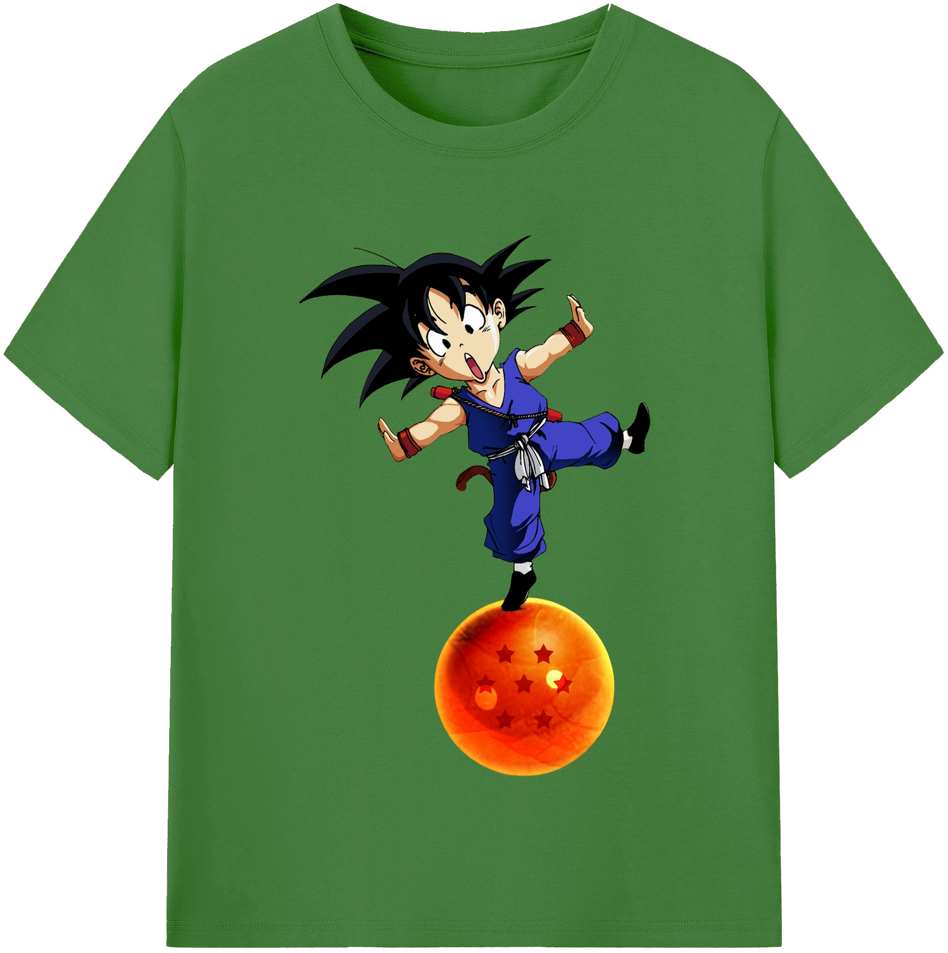 （画像用） ドラゴンボール 孫悟空（そん ごくう）Son Goku カカロット DRAGON BALL Kakarotto レディースカジュアルプリントTシャツ（綿100％）